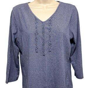 EUC Liz Claiborne Sport 3/4 Sleeve Blouse Size: Medium